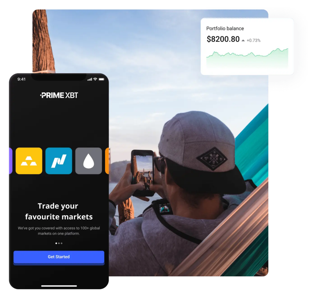 PrimeXBT mobile app.